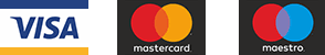 Visa, Maestro and Mastercard