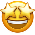 grinning face with star eyes