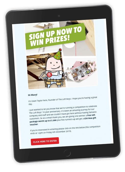 Screenshot of the TLB newsletters in an iPad