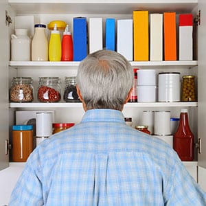 neatly arranged cupboard