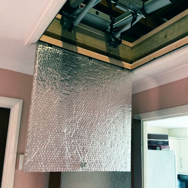 Loft hatch store insulation